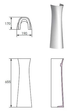 pedestal cersanit president shema
